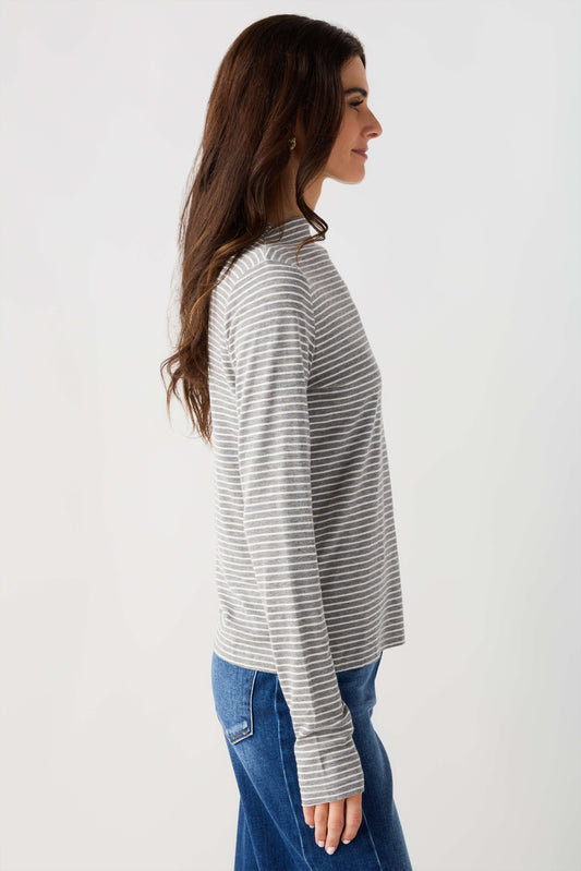 Wishlist Striped Mockneck Knit Top