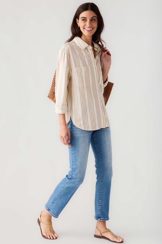 Z Supply Reese Button Up Stripe Top