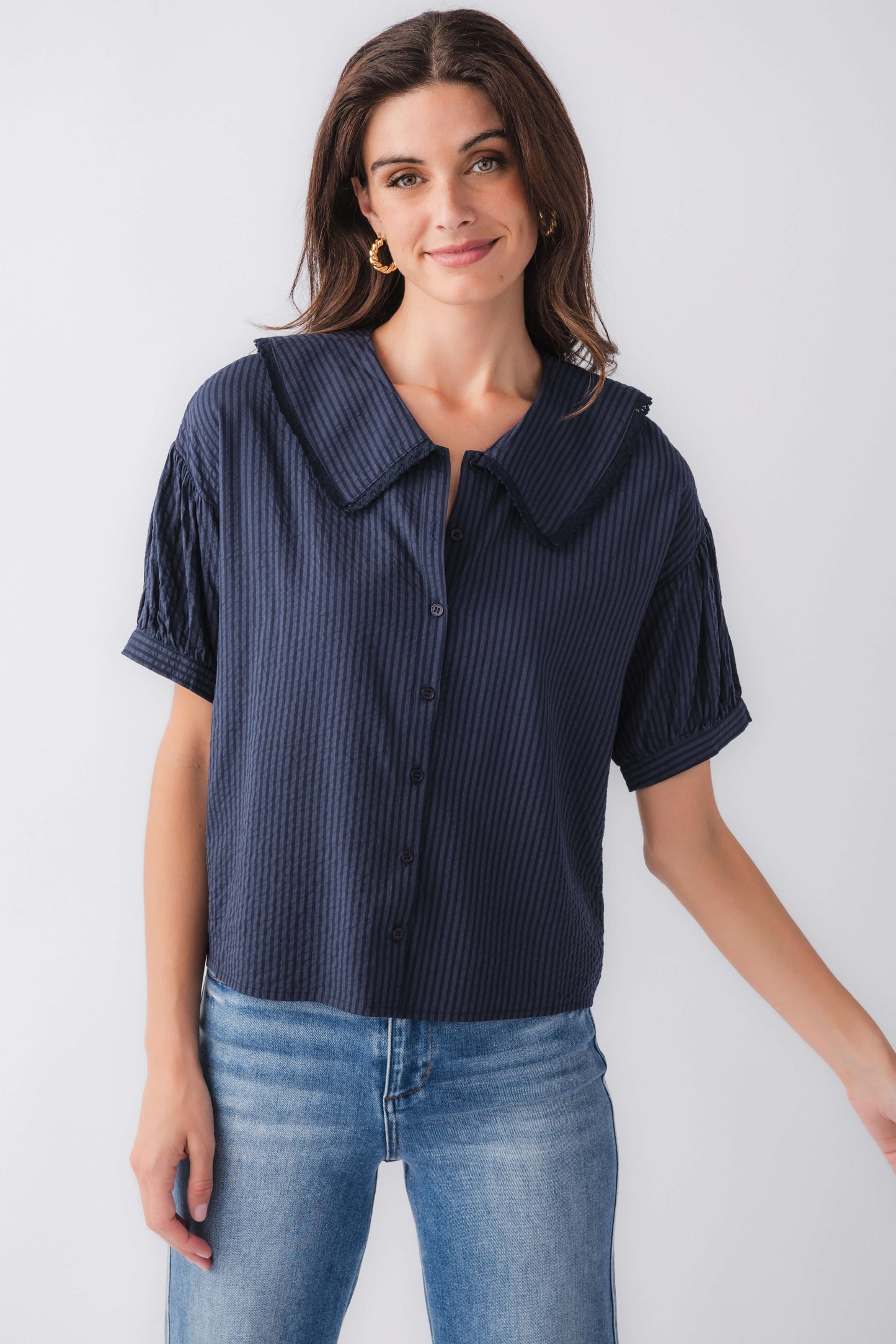 Things Between Peter Pan Collar Top