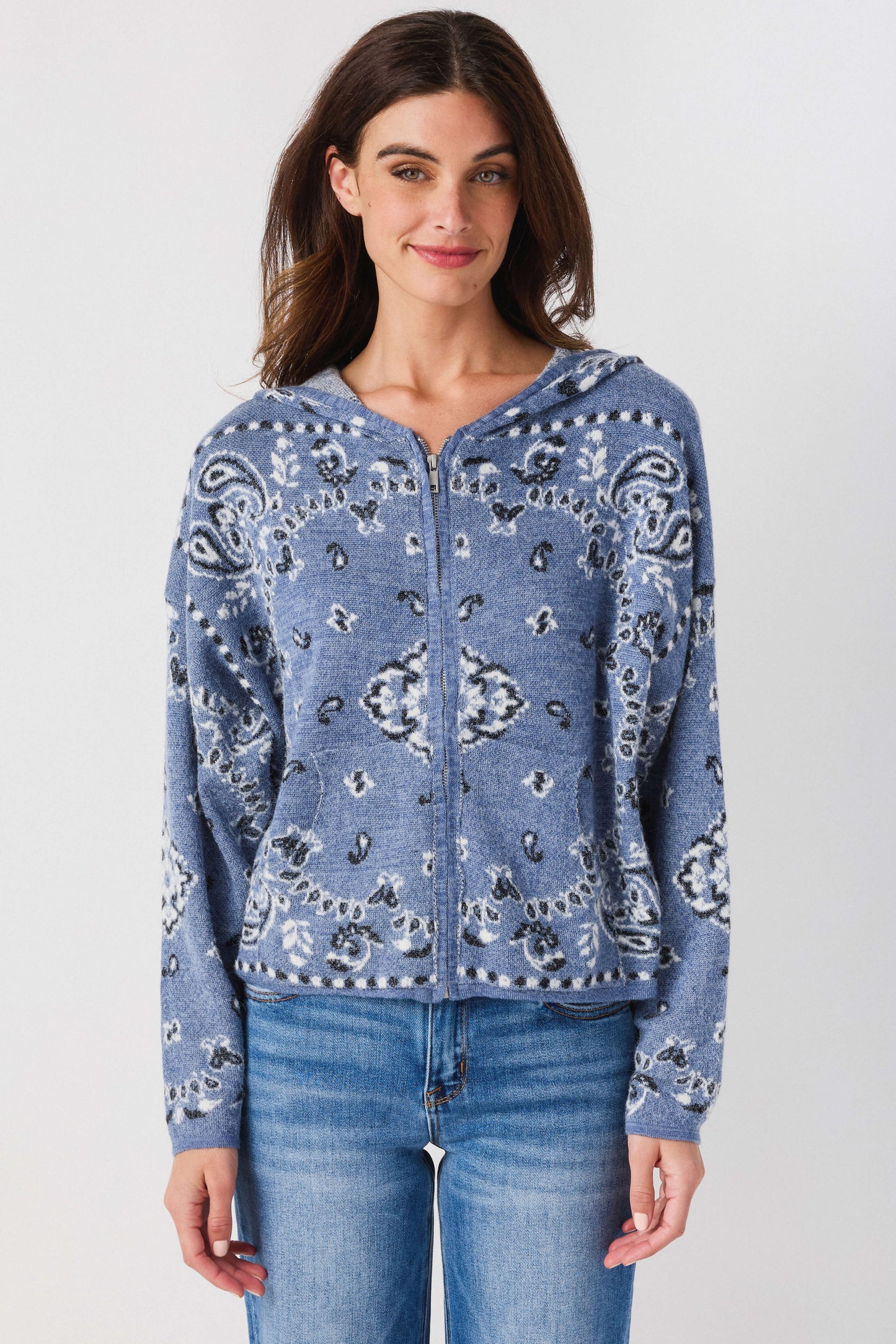 Raisonnel Bandana Hooded Cardigan