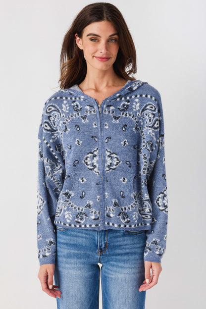 Raisonnel Bandana Hooded Cardigan