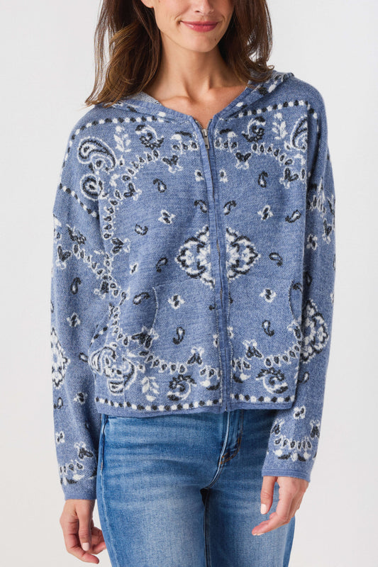 Raisonnel Bandana Hooded Cardigan