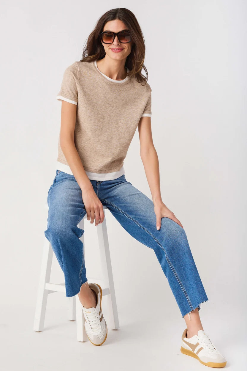 Pinch Double Layered Knit Top