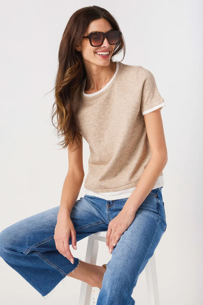 Pinch Double Layered Knit Top