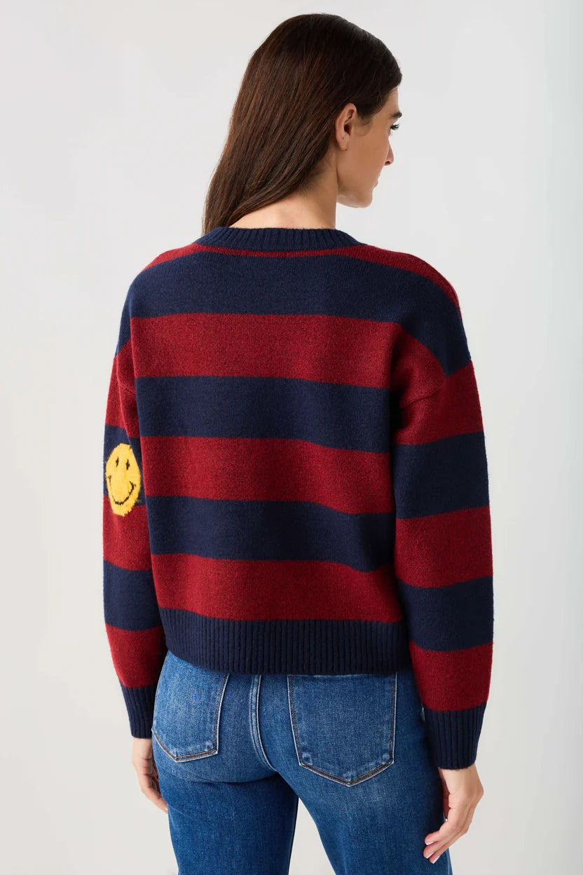 By Together Striped Smiley Face Sweater