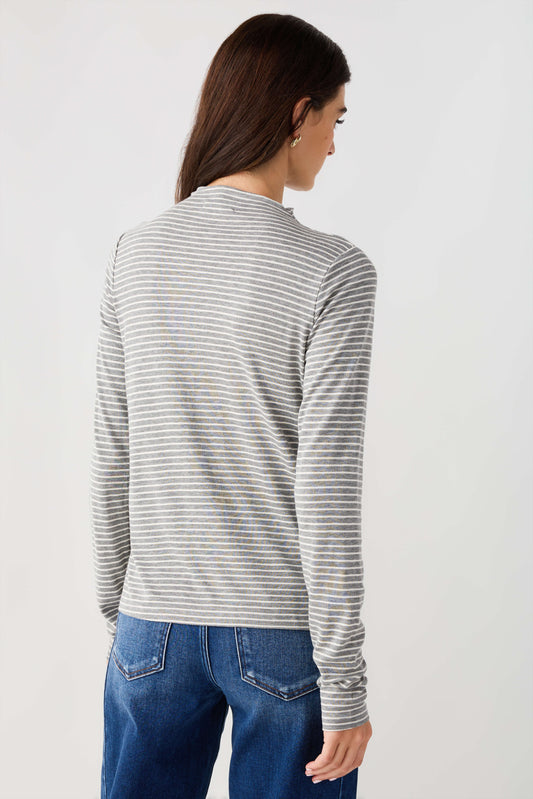 Wishlist Striped Mockneck Knit Top