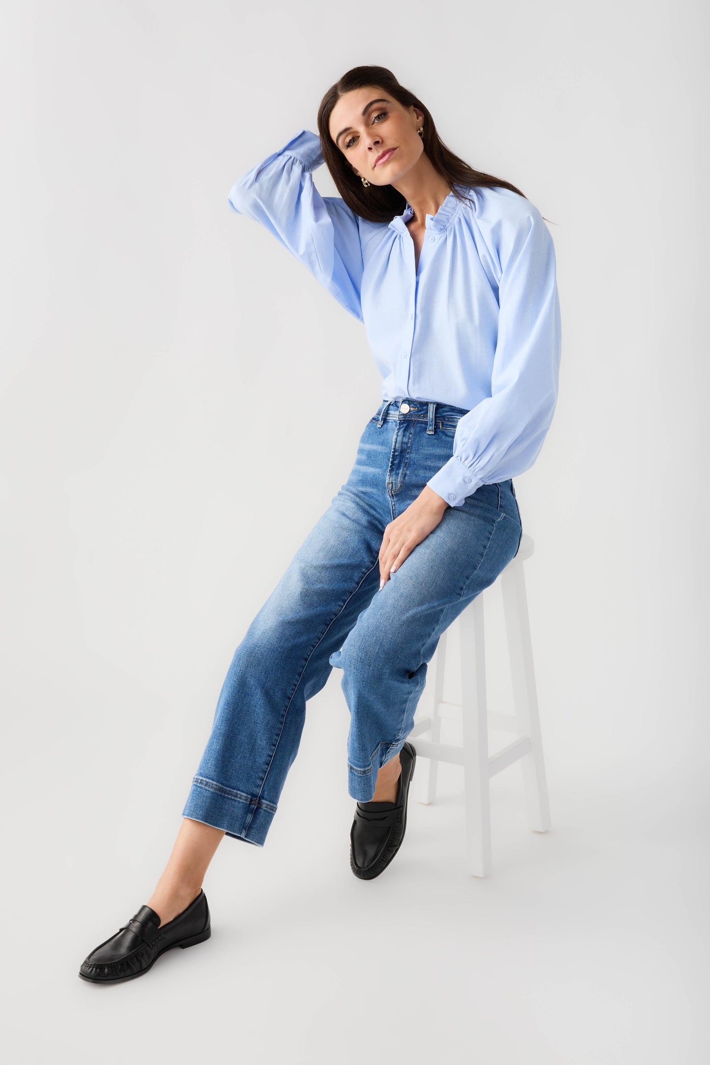 Mable Ruffle Button Down Top