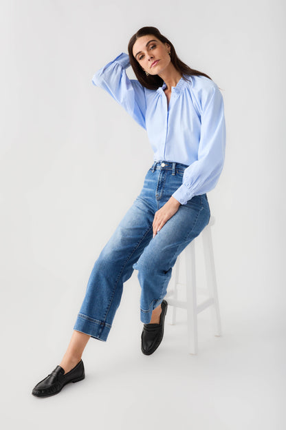 Mable Ruffle Button Down Top