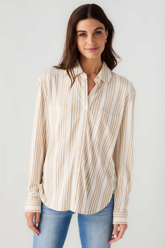 Z Supply Reese Button Up Stripe Top