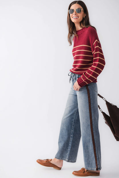 Skies Are Blue Varsity Stripe Jeans