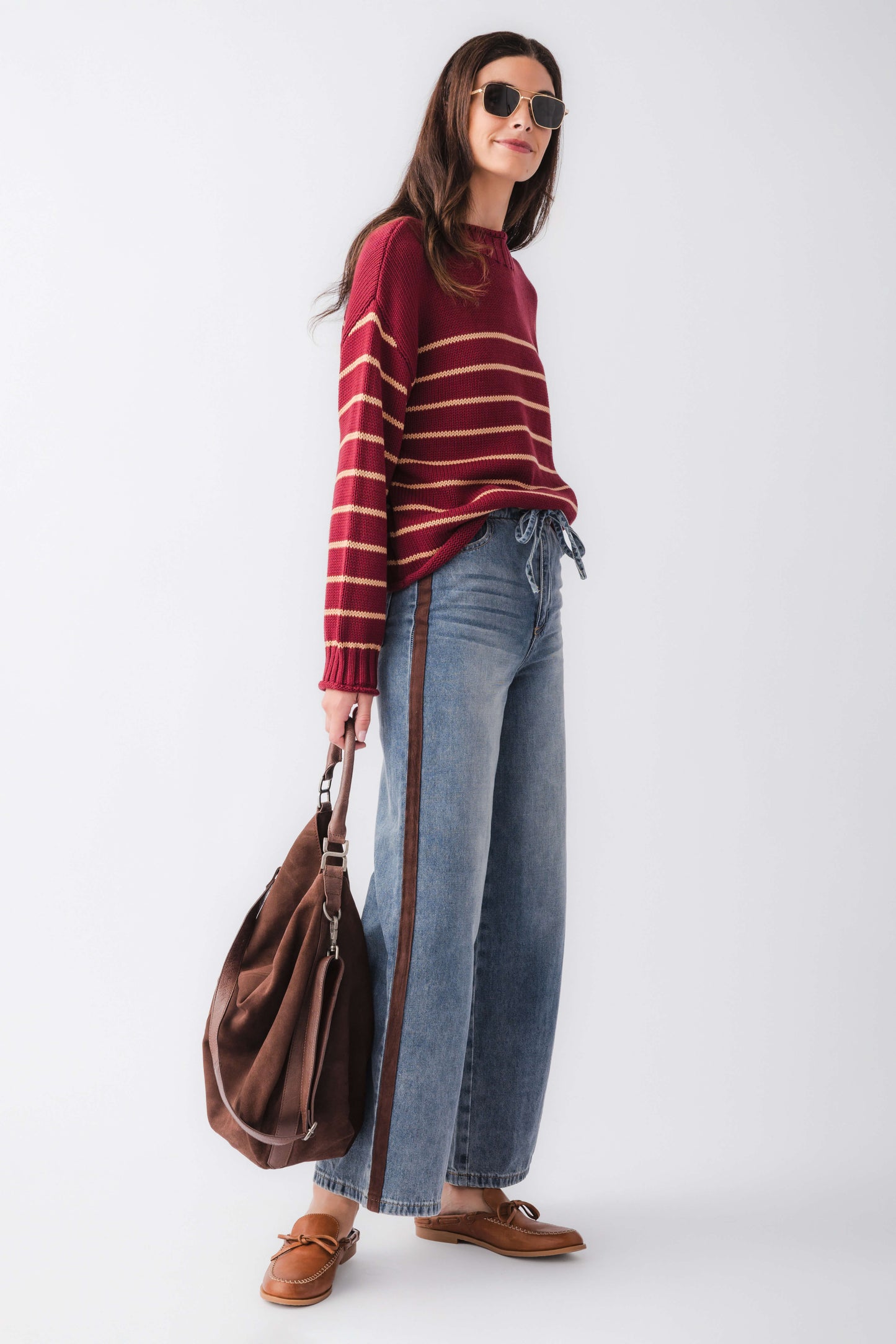 Skies Are Blue Varsity Stripe Jeans