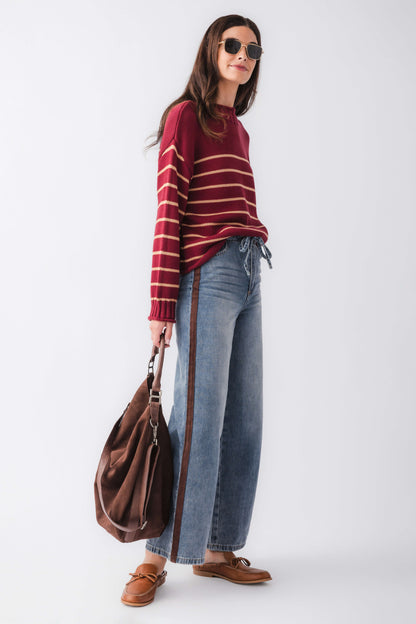 Skies Are Blue Varsity Stripe Jeans