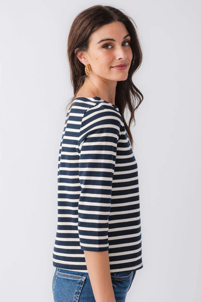 Things Between Stripe Boatneck Top