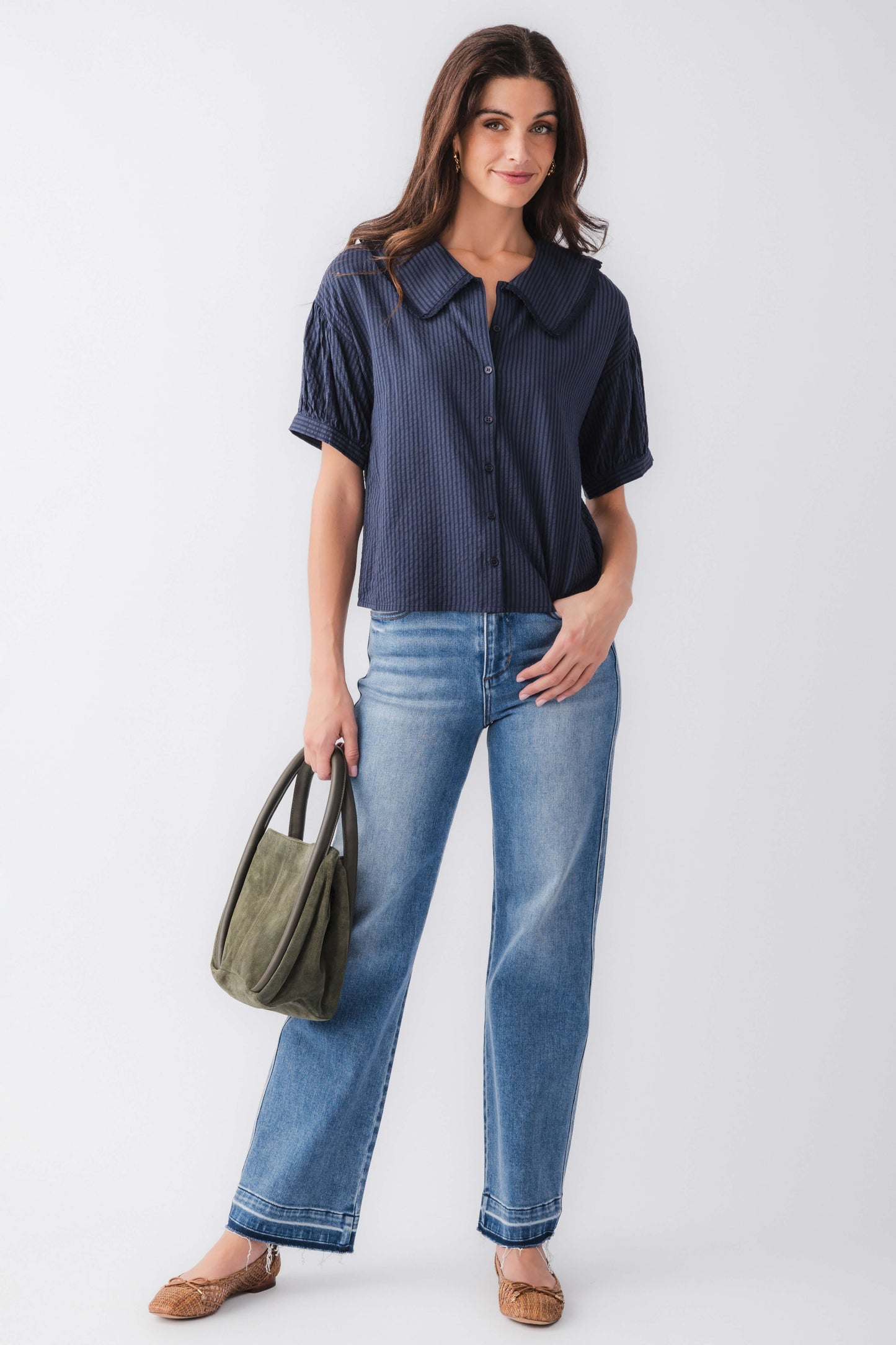 Things Between Peter Pan Collar Top