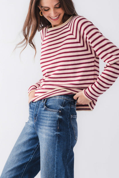 Wishlist Striped Mockneck Sweater