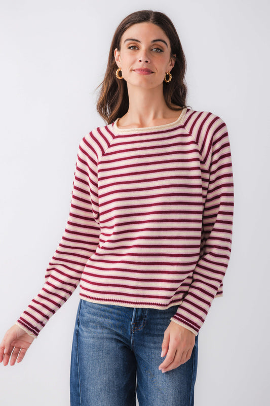 Wishlist Striped Mockneck Sweater